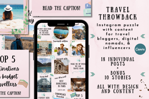 Travel Throwback Instagram Puzzle for Travel Bloggers