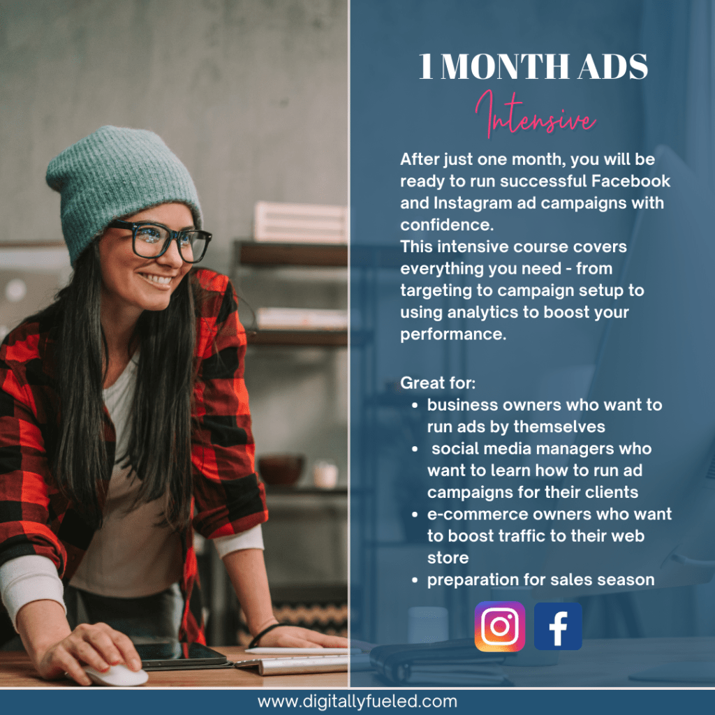 one month intensive Facebook Ads coaching